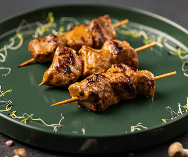 Recette de Brochettes de veau au curry