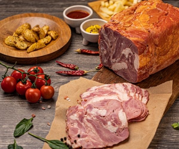 Bacon de veau fumé